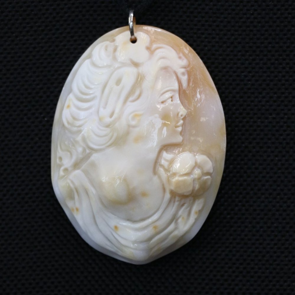 M&M Scognamiglio Italy Signed Cameo Necklace
